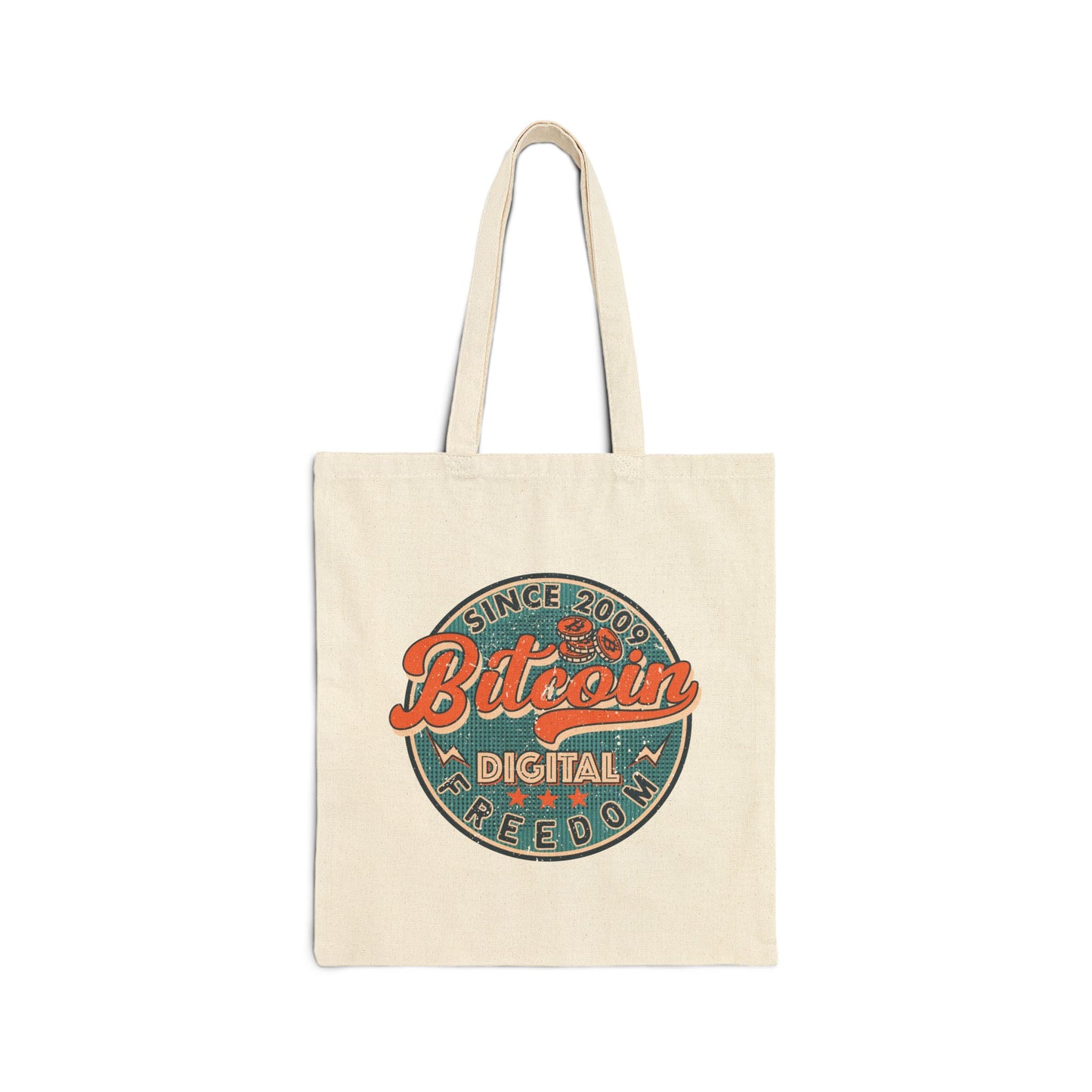 BTC Digital Freedom Cotton Canvas Tote Bag