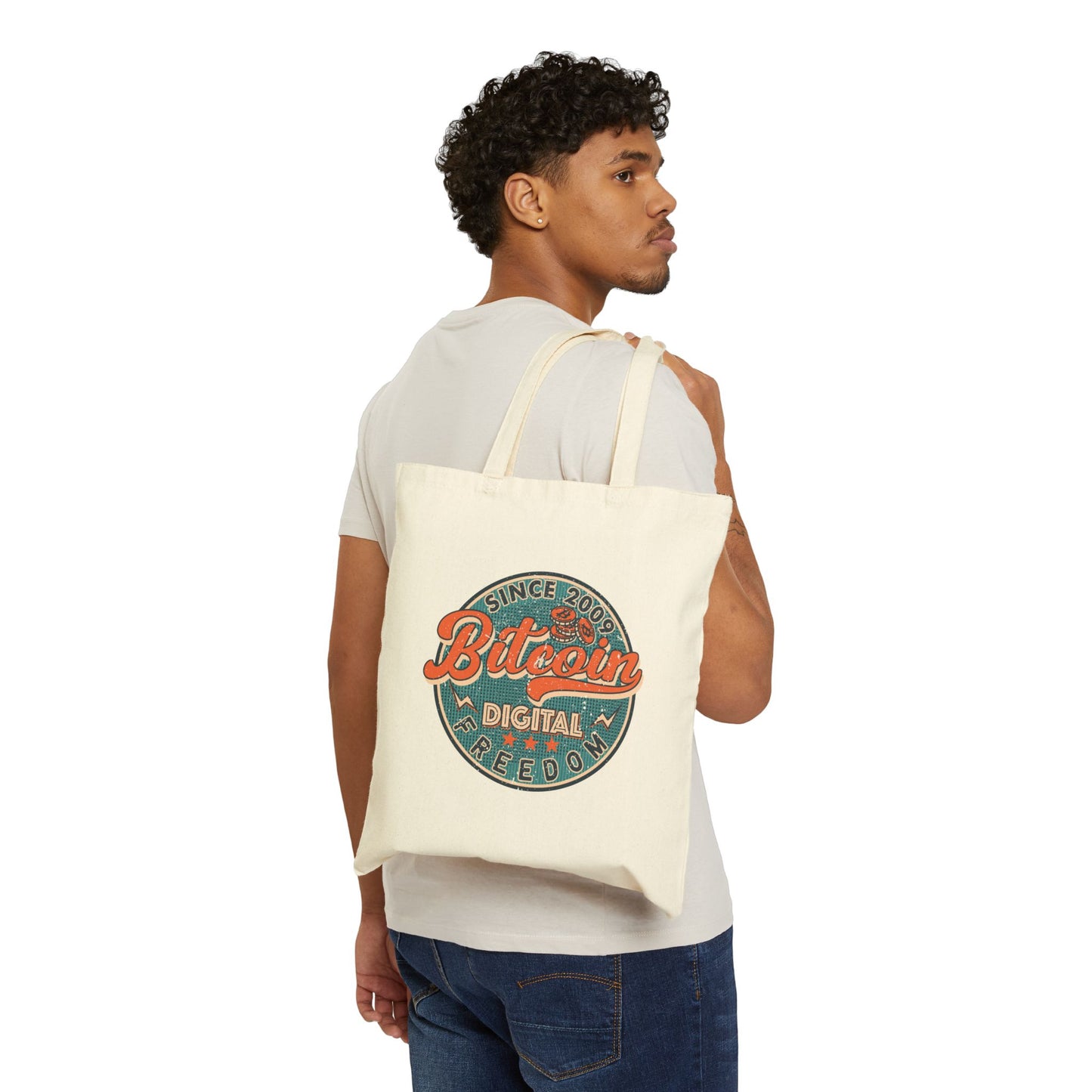 BTC Digital Freedom Cotton Canvas Tote Bag