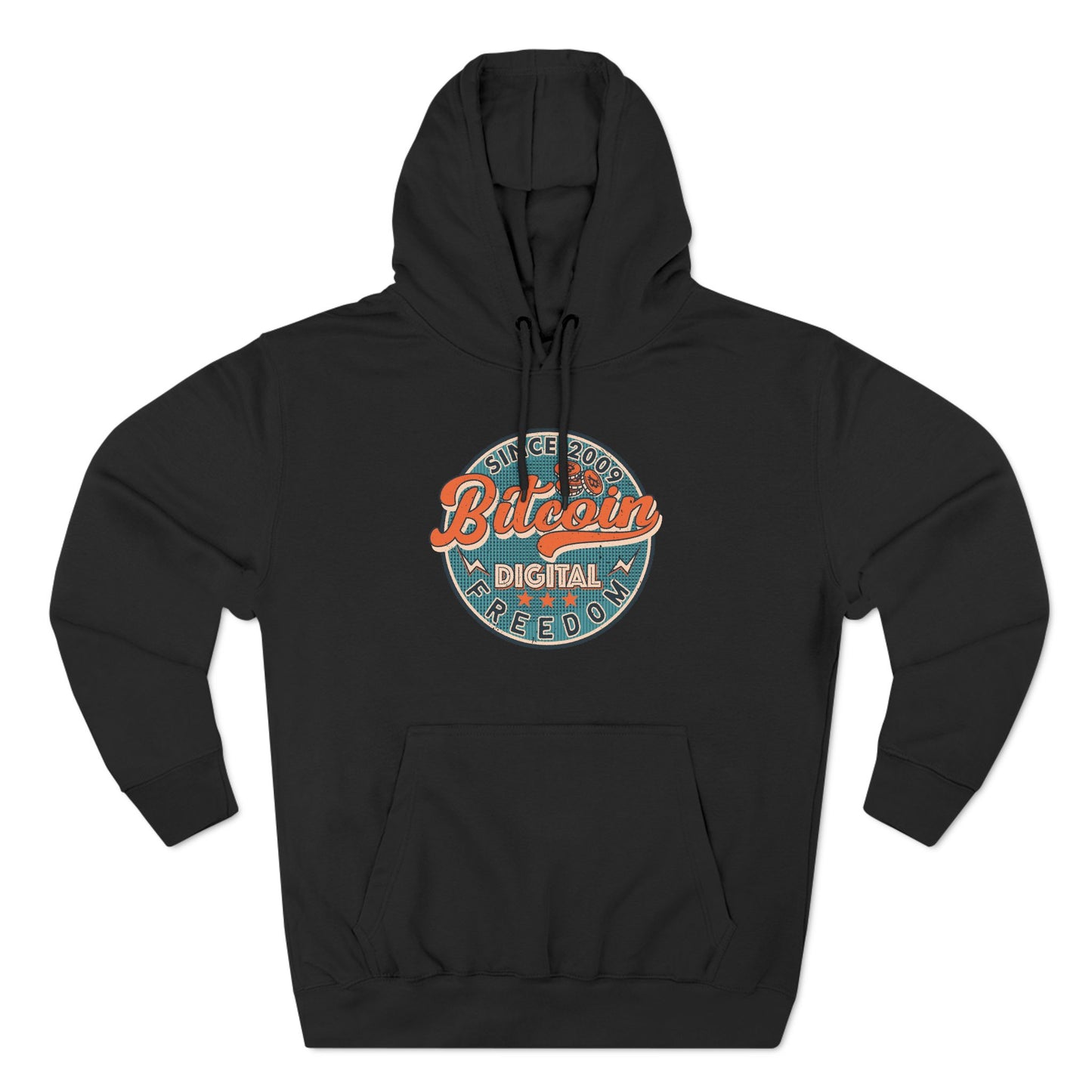 Vintage Styled Bitcoin Hoodie - Digital Freedom