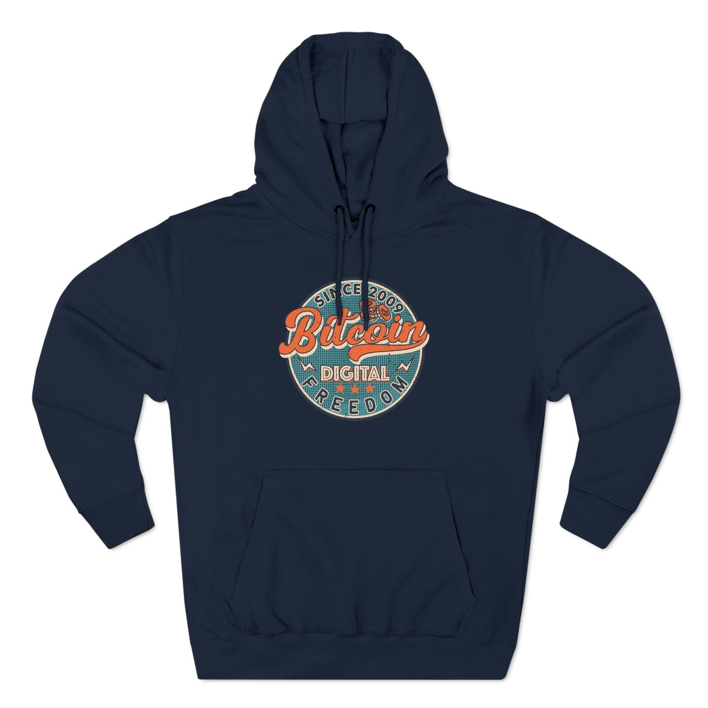 Vintage Styled Bitcoin Hoodie - Digital Freedom
