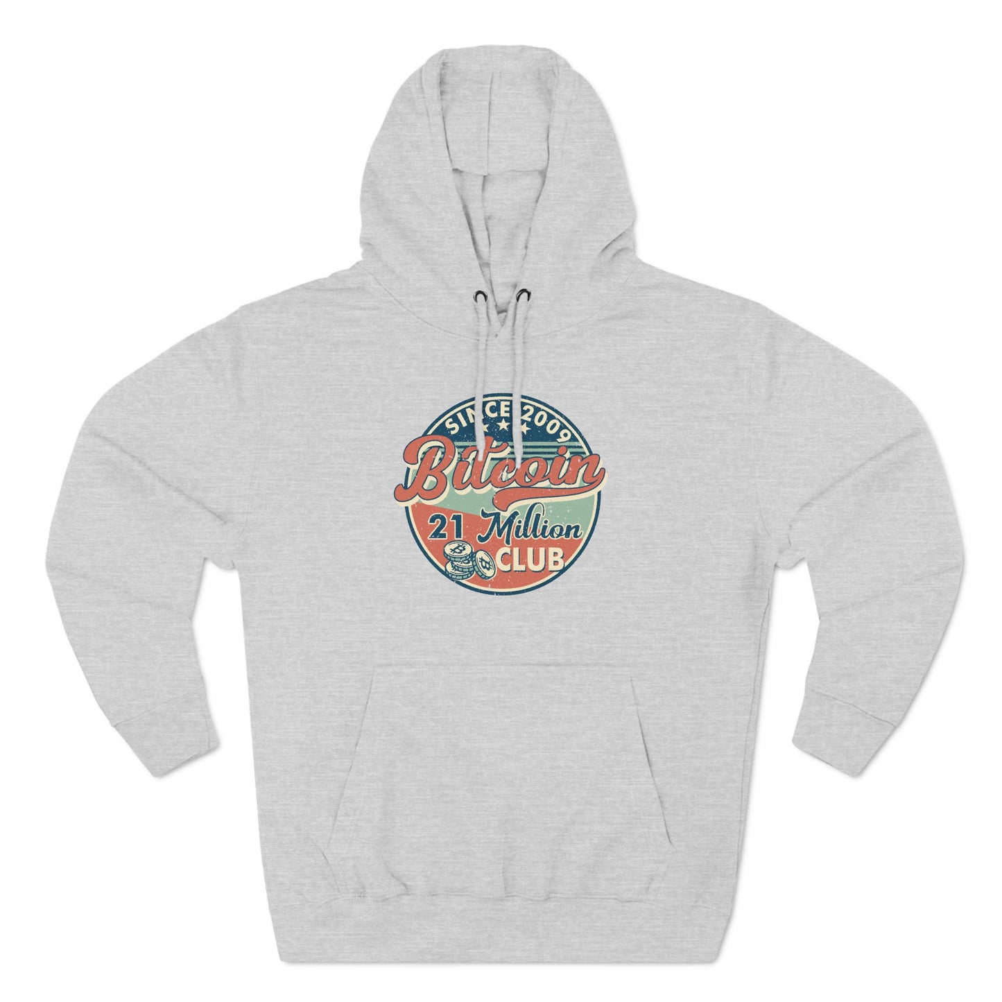 Vintage Styled  Bitcoin Hoodie - 21 Million Club