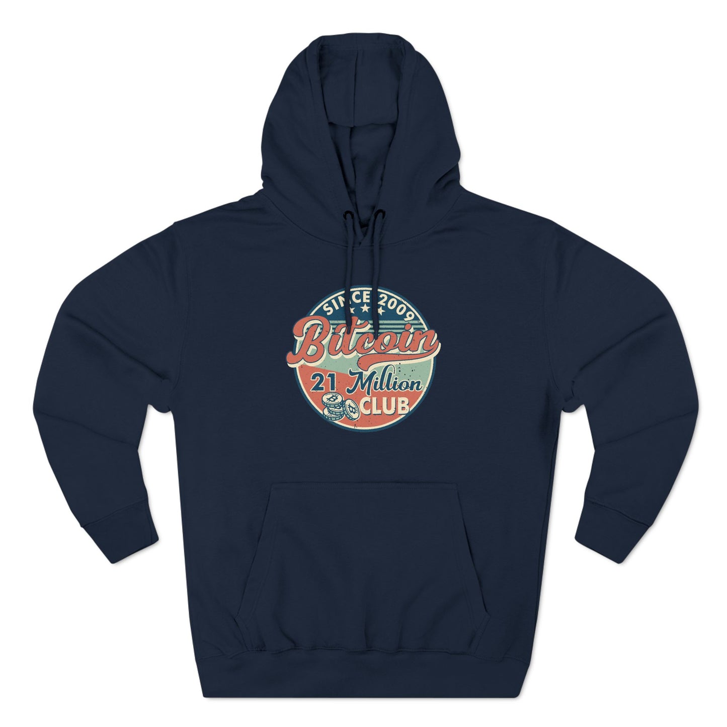 Vintage Styled  Bitcoin Hoodie - 21 Million Club