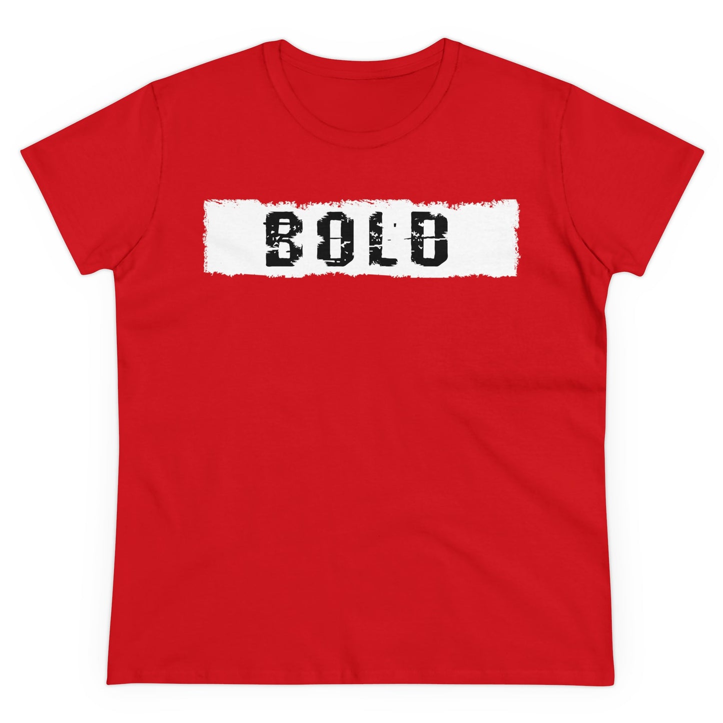 'BOLD' Women's Midweight Cotton Tee - Empowering Everyday Wear