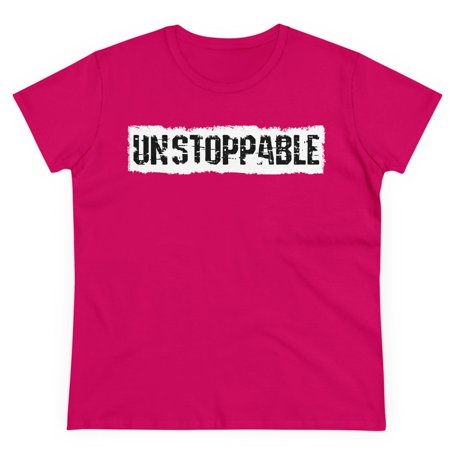 'UNSTOPPABLE' Women's Midweight Cotton Tee - Empowering Everyday Wear