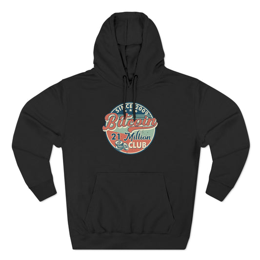 Vintage Styled  Bitcoin Hoodie - 21 Million Club