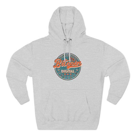 Vintage Styled  Bitcoin Hoodie - Digital Freedom