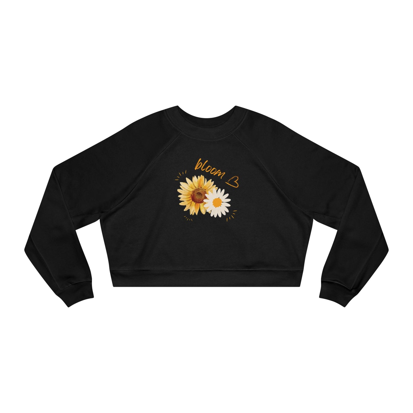 Bloom Sunflower Women's Cropped Fleece Pullover – Embrace Spring Style