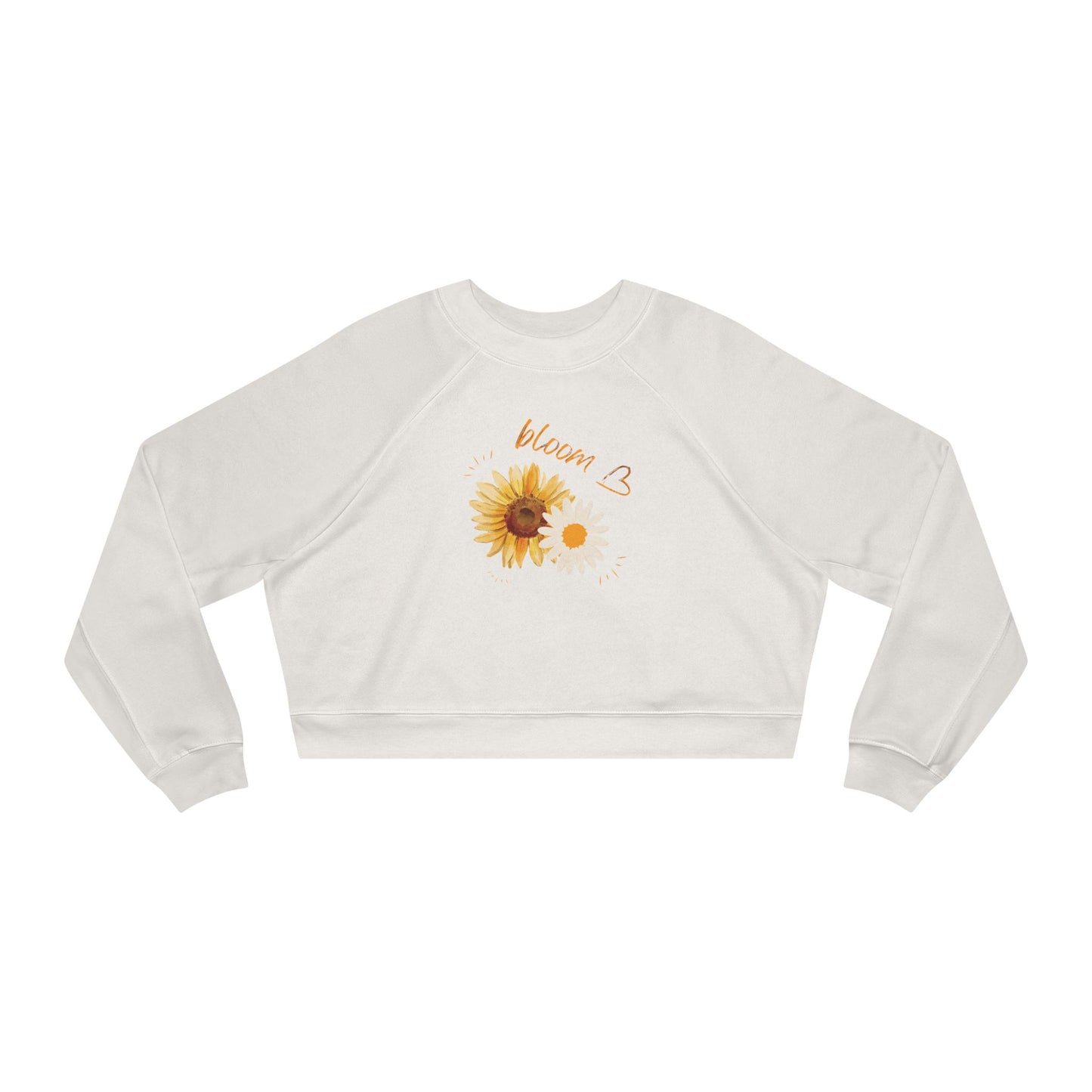 Bloom Sunflower Women's Cropped Fleece Pullover – Embrace Spring Style