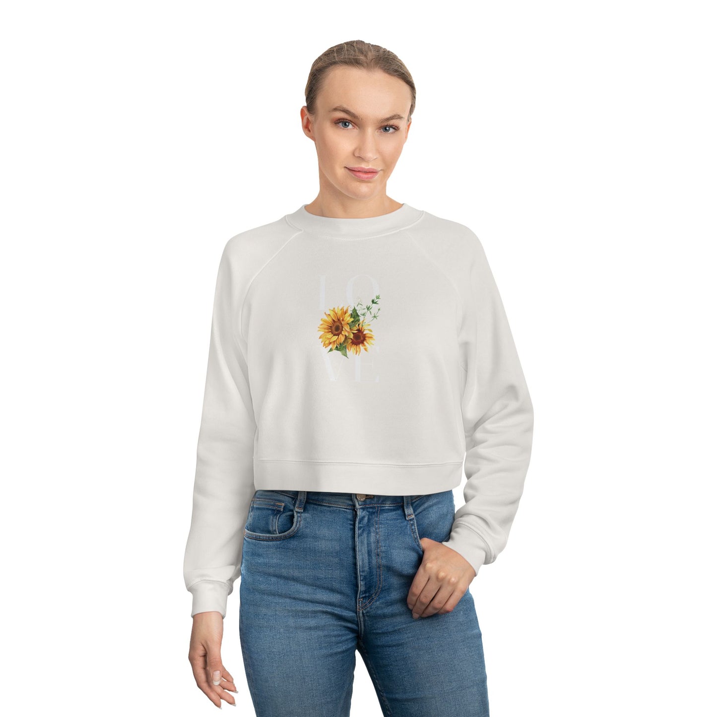 Sunflower Women's Cropped Fleece Pullover