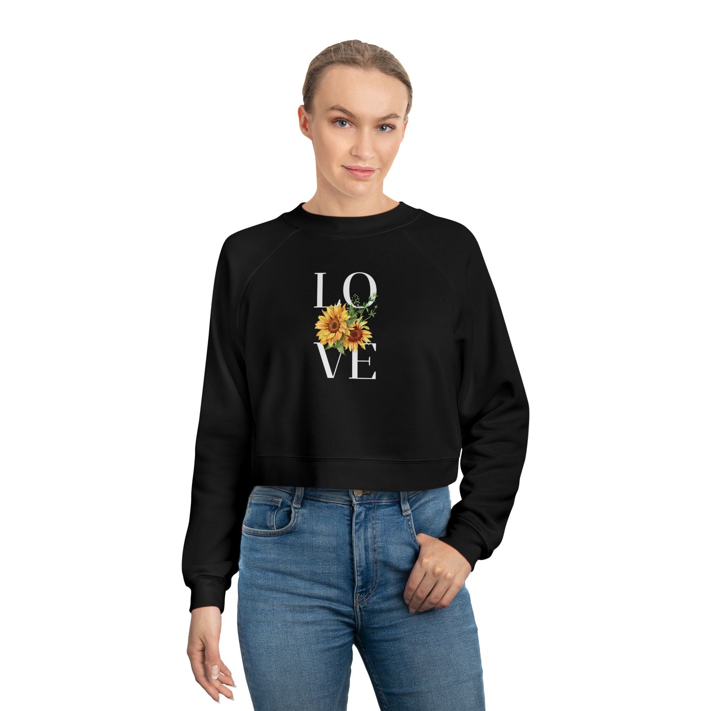 Sunflower Women's Cropped Fleece Pullover
