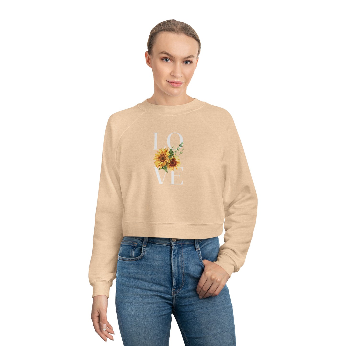 Sunflower Women's Cropped Fleece Pullover