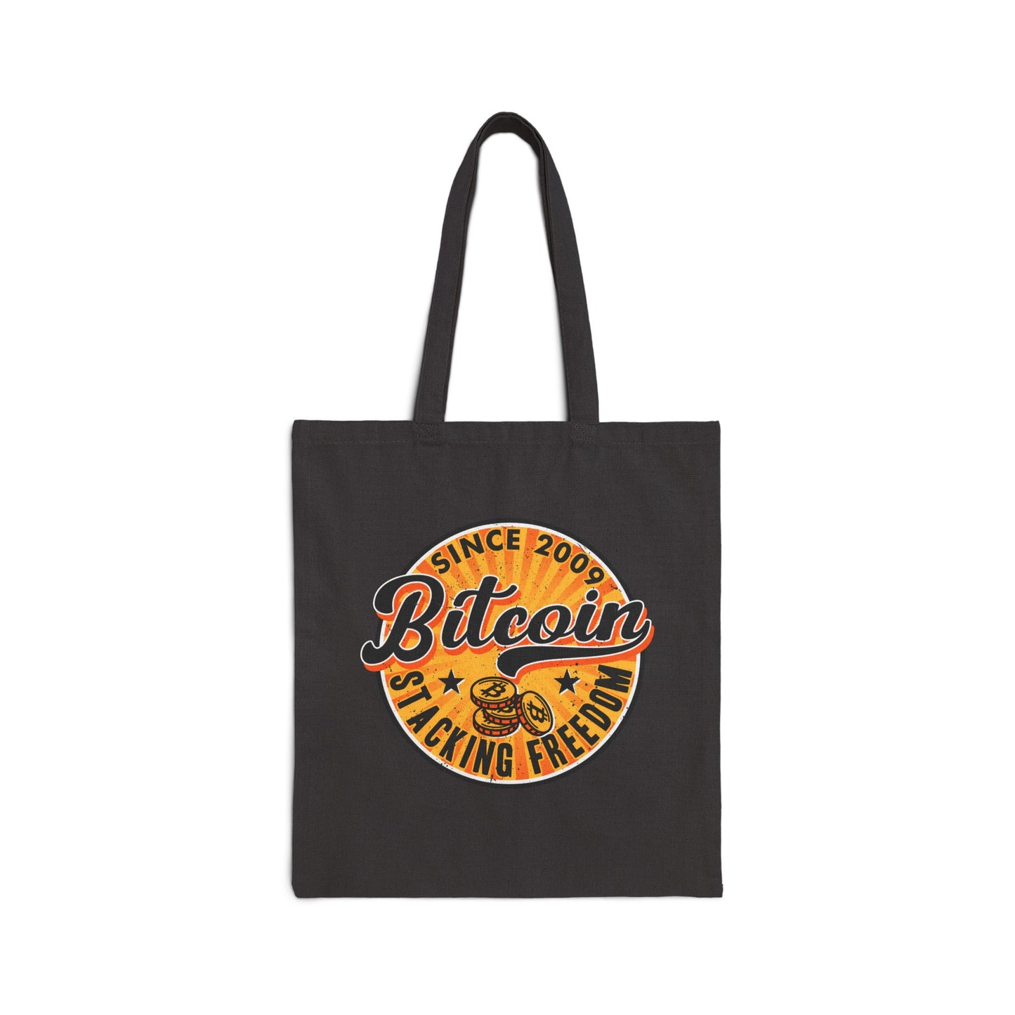 BTC Stacking freedom Cotton Canvas Tote Bag