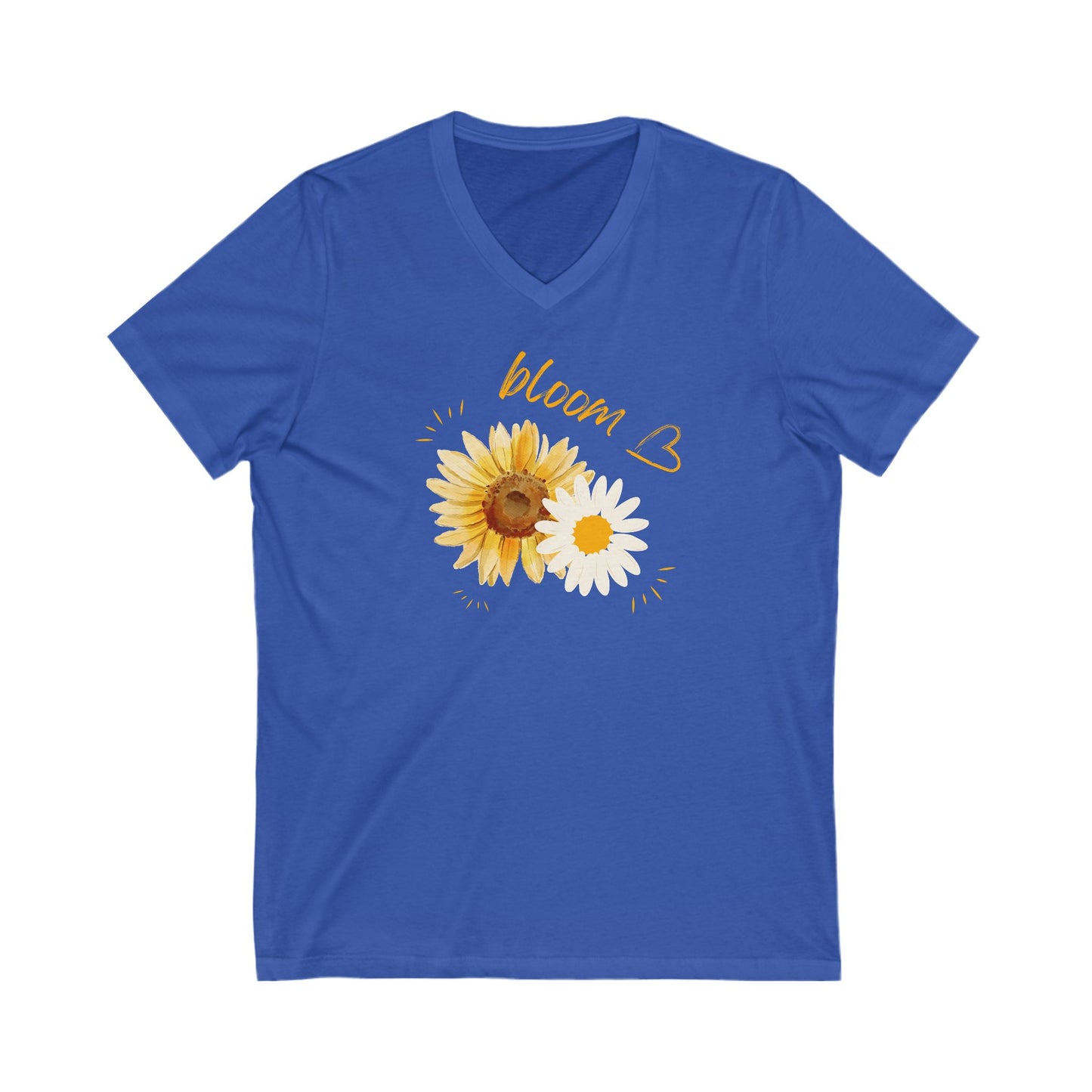 Women's V-Neck Tee - Bloom, Love &  Flowers Summer Print