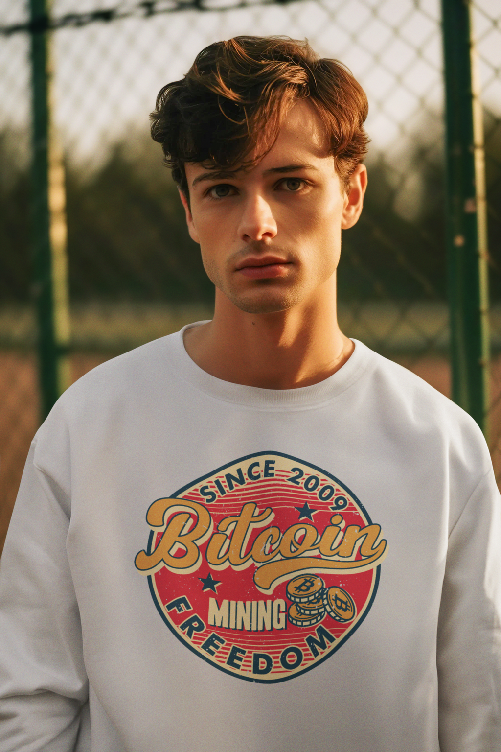 Bitcoin - Mining Freedom Men`s Sweatshirt