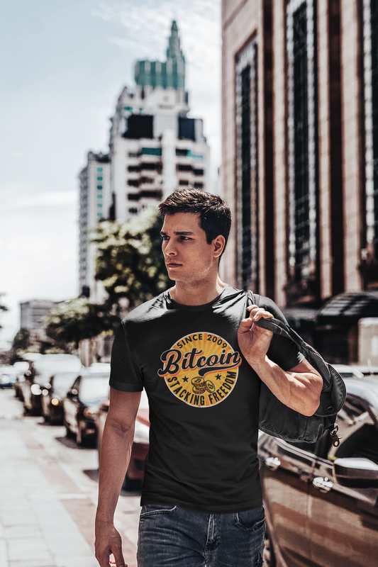 "Bitcoin Stacking Freedom Since 2009" Men's T-Shirt